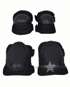 Комплект налокотники наколенники Black A2