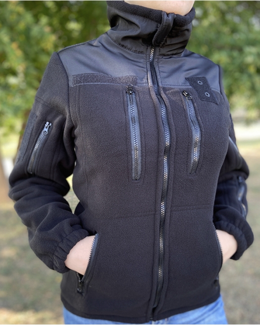 Флісова тактична жіноча кофта R-Black