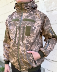 Куртка бомбер Softshell Піксель