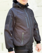 Куртка бомбер Softshell Черная