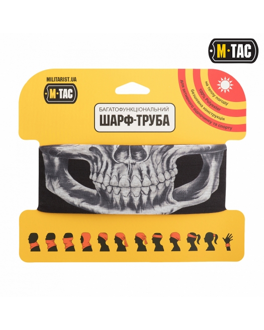 Шарф-труба полегшенний Reaper Skull Black M-Tac