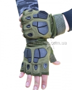 Рукавички SILVER KNIGHT без пальців Olive-1