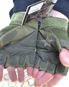 Рукавички SILVER KNIGHT без пальців Olive-1