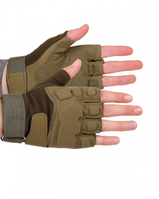 Рукавички тактичні безпалі Olive №2 Рукавички тактичні безпалі Olive №2