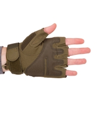 Рукавички тактичні безпалі Olive