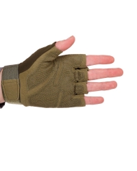 Рукавички тактичні безпалі Olive №2