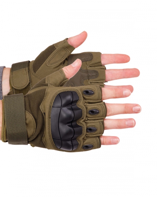 Перчатки тактические беспалые Olive Перчатки тактические беспалые Olive