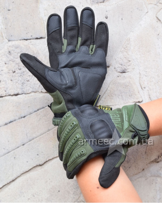 Рукавички Mechanix з кісточками Olive-1