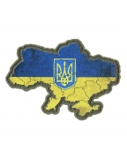 Шеврон резиновый ПВХ Карта Украины