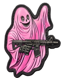 Шеврон гумовий ПВХ Привид Pink