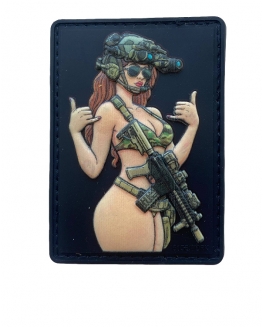 Шеврон гумовий ПВХ Tactical girl 6