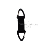 Подвійний тактичний карабін для рюкзака Black	