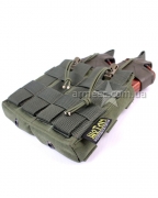Подсумок открытый двойной под АК/AR Olive