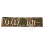 Нашивка группа крови Пиксель О (I) RH (-) A3