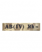 Нашивка группа крови ЗСУ AB (IV) RH (-) 